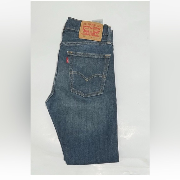 Levi's 510 Men’s Dark Blue Skinny Fit Red Tab Denim Jeans Size 27 X 27 - Picture 1 of 5